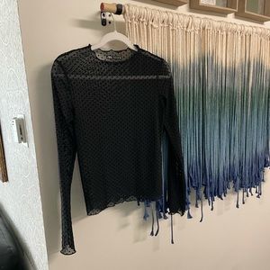 Zara sheer polka dot shirt - size small